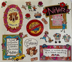 MOTHER Stickers(16pc)4.5″x 6″Frances Meyer•Phrases •Sayings•Mom•Kid•Just Because