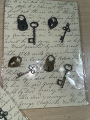 Michaels- 3 Packs Metal Icons Scrapbook Lock & Key Love Crafting Embellishments