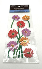 Recollections 3D Colorful Daisies FLOWERS Garden Wedding Scrapbook Stickers