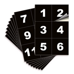 iSYFIX Black Consecutive Number Stickers – 1 to 50, 4-inch, 1 set – Vinyl Sel…