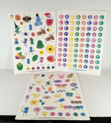 Lot Of 6 Sheets VTG Current Inc Stickers Spring, Christmas, Letters (2 each)