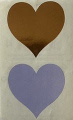ROSE GOLD HEART Metallic Stickers(2pc)Mrs.Grossman’s •Valentine’s•Card Making•