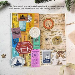 300 Pcs Vintage Travel Stickers Ticket Stickers for Journaling,Luggage Sticke…