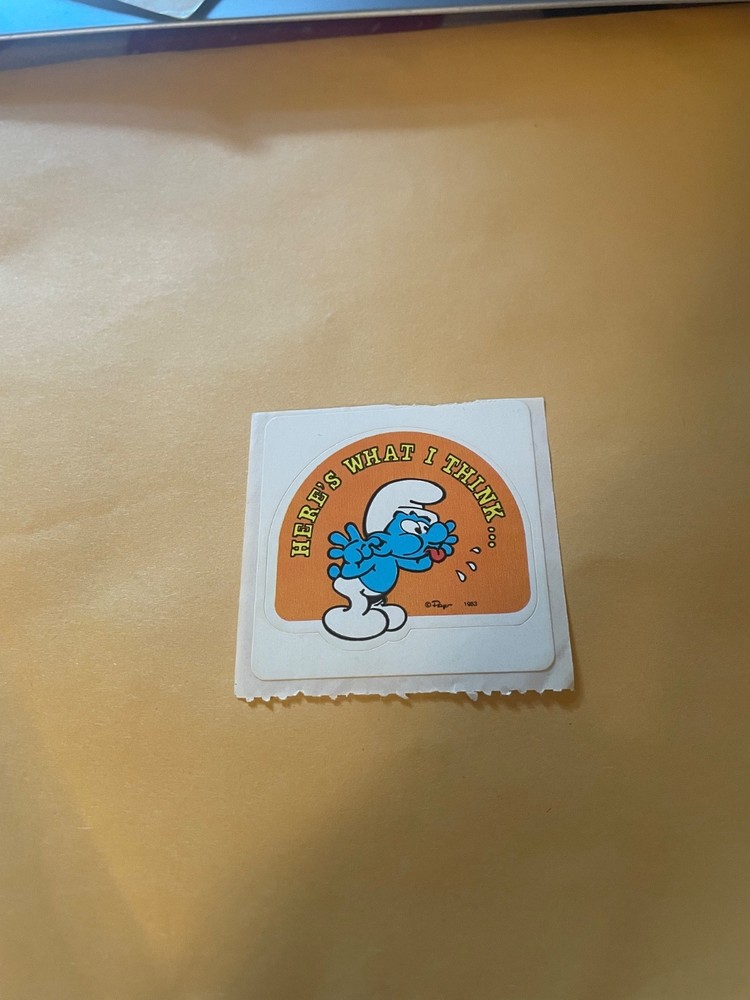 Vintage 1980s Smurf Sticker