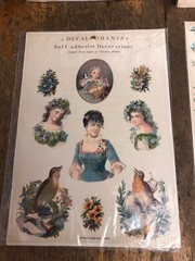 Vintage Victorian Design adhesive decals Sands Films London 4 sheets RARE!!