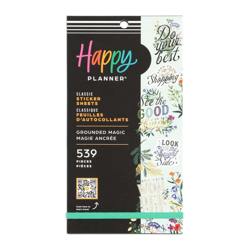 The Happy Planner Value Pack Stickers – GROUNDED MAGIC – 539 pcs