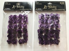 The Paper Studio La Petites Paper Purple Roses Scrapbook Stickers Lot Wedding