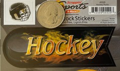 HOCKEY PUCKS Card-Stock Stickers (22pc)Scrappin’Sports•Ice skates•Net •Sticks•