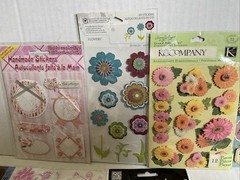 Scrapbook Dimensional Sticker Lot- Girl Themed, Flowers, Friends Sisters