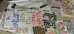 Alphabet Letter Stickers Large Lot Scrapbooking NEW and USED