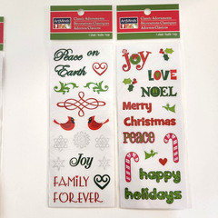 Classic Adornments by ArtMinds Christmas Stickers Scrapbooking Glitter Snowflake