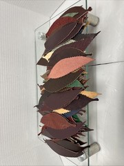 95 Pcs Leather Leaves Cutouts For Arts And Crafts Fall Colors 6.5″ Long