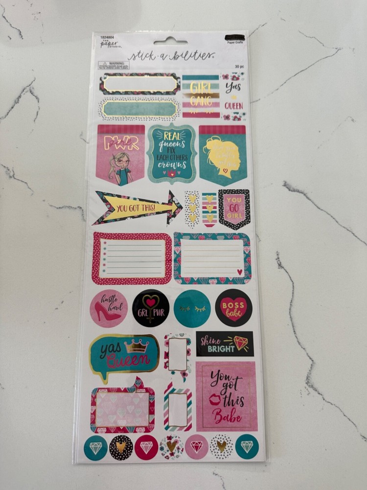 The Paper Studio Paper Craft Stick A Bilities Girl Power Girl Gang Girl Power