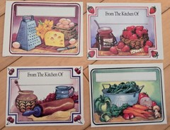 Vintage From The Kitchen Of Canning Labels Lot 13pc Lick Wet Stick Water Activat