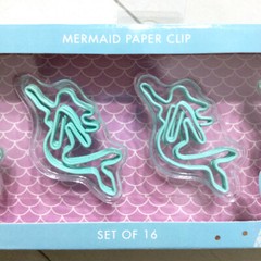 Mermaid Paper Clips Blue Large Designer Fashion Planner Accessory Bookmark