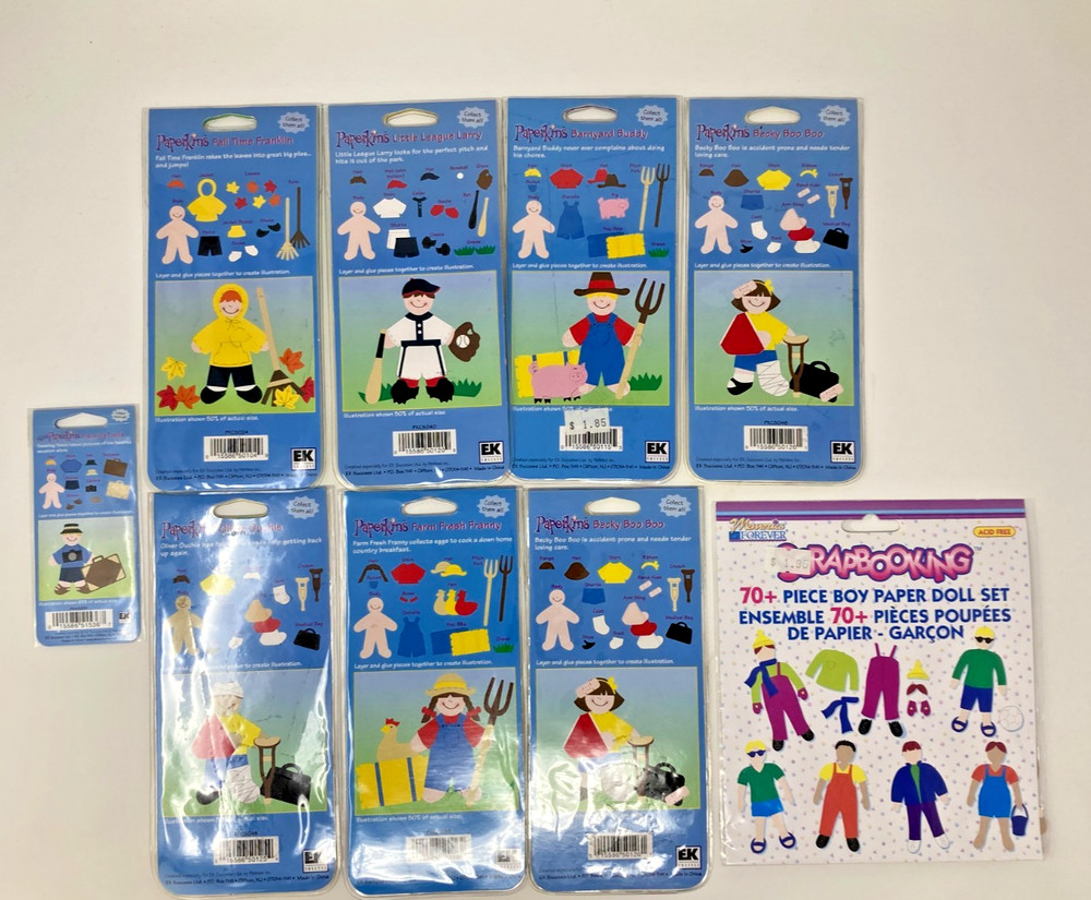 Paperkins Paper Dolls & Memories Forever Scrapbook Arts & Crafts Lot of 9