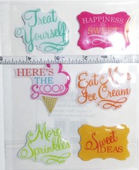 Ice Cream Stickers Set 3 Packs Dimensional Puffy Summer Treats Sweets Kid Craft