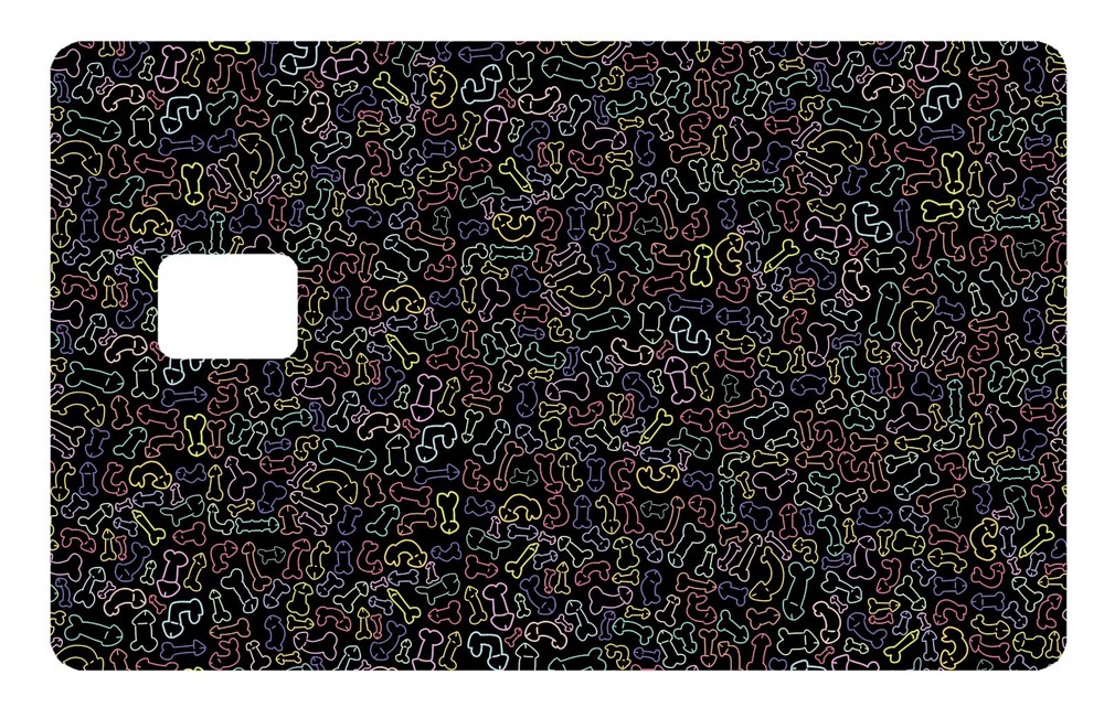 Funny Penis Covered Credit Card Decal
