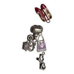 Making Memories Embellishment Lot Brad Bars Fasteners Charms Rhinestones