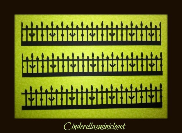 10 MARTHA STEWART BLACK HALLOWEEN IRON FENCE & BAT BORDER DIE CUTS PUNCHES