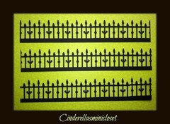 10 MARTHA STEWART BLACK HALLOWEEN IRON FENCE & BAT BORDER DIE CUTS PUNCHES