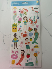 Pebbles Accent Stickers Swimming Fun ~ Floats Fruit Crabs Flowers Scrapbooking