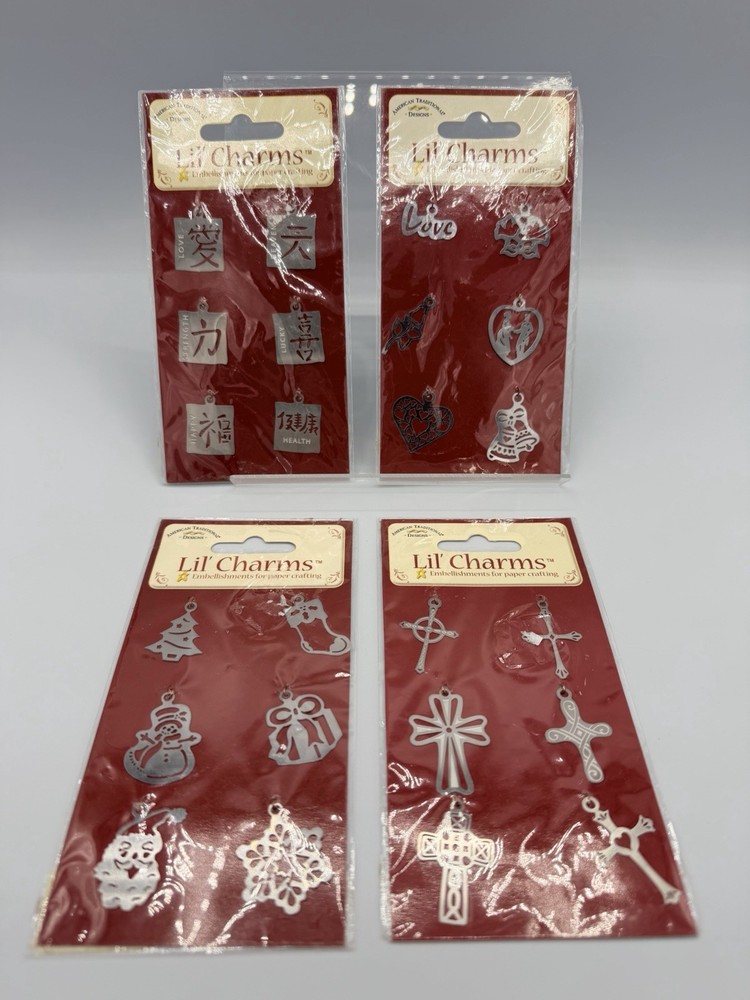 American Traditional Designs Lil’ Charms Embellishments Christmas Love Crosses