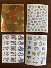 Vintage 80’s or 90’s 4 X STICKERS SHEET RARE Htf Excellent Foil Leaves