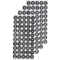 Compact Black Number Stickers with Adhesive for Home Storage Classification