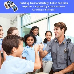 Police Support Back The Blue Badge Stickers- Blue Lives Matter Support Sticke…