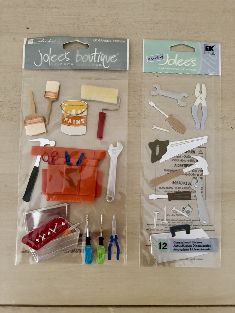 jolees boutique ~ handyman and tools ~ 3D stickers – unopened.