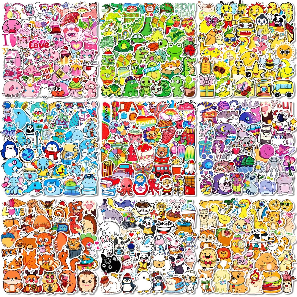 600Pcs Stickers for Kids Water Bottle Vinyl Waterproof Scrapbook Cute Bulk
