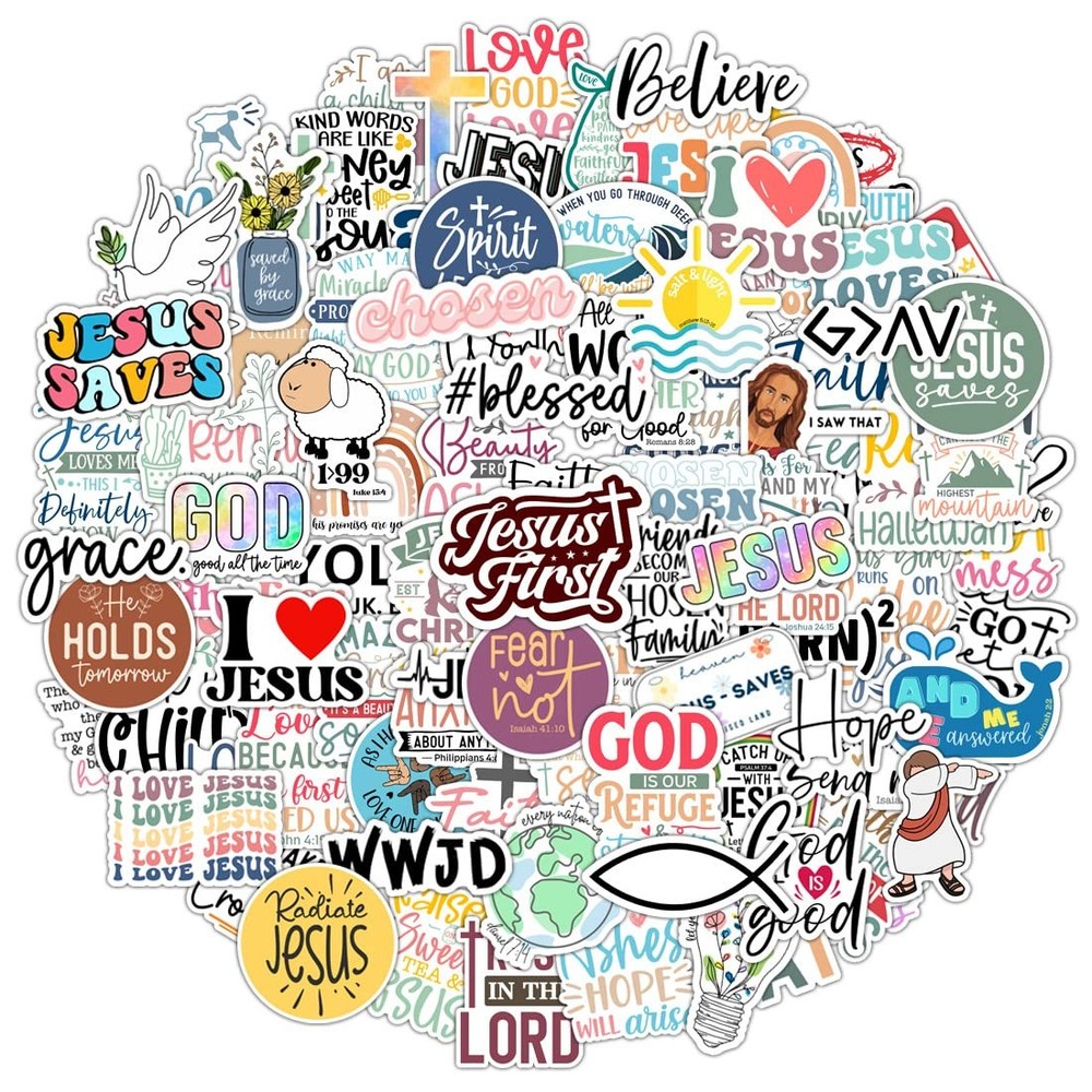 Inspirational Christian Stickers Waterproof Gifts for Kids, Teens, Girls and Boy