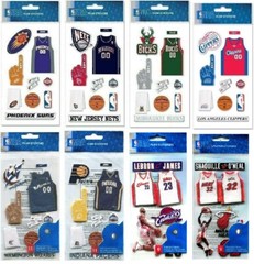 NBA Scrapbook Stickers 3-D Jolees Basketball CHOOSE your favorite TEAM OR PLAYER