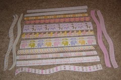 K&Company Itsy Bitsy Baby Girl Adhesion Borders w/Glitter Accents ~ NIP
