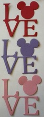 MICKEY LOVE Die-Cut Set (6pc)Disney•Cartoon•Head •Character•Mouse•Card Making•