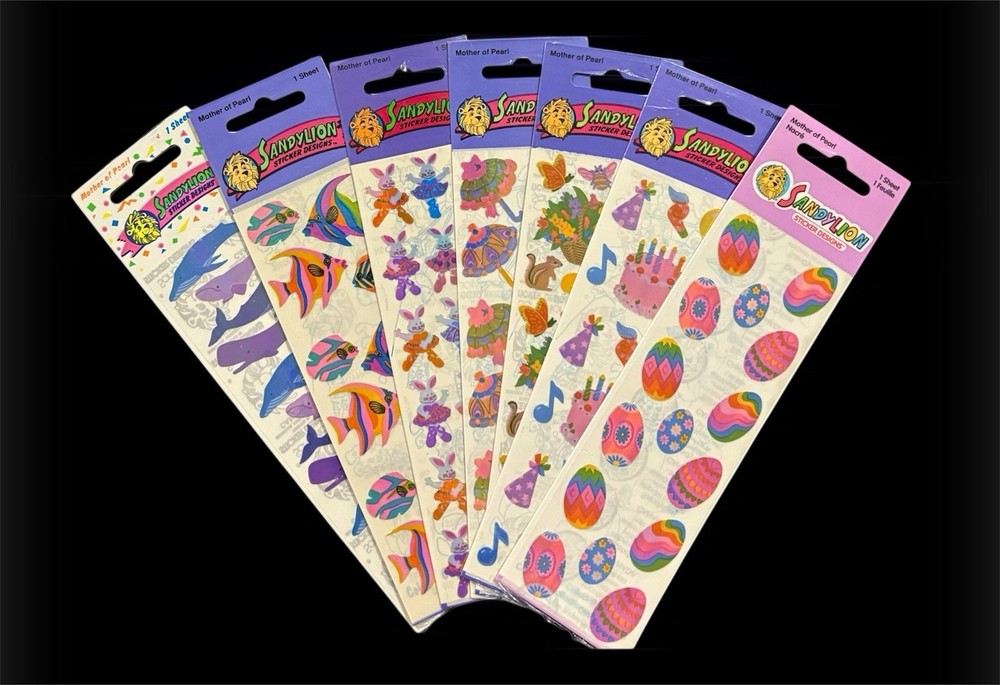 YOU CHOOSE vintage Sandylion Mother Of Pearl Sticker NIP