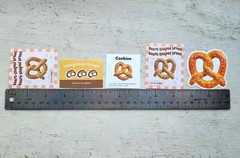 Vintage Food Sticker Bread Breakfast Meal Pretzel Lot of 5 Pcs