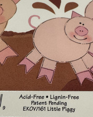 EK Success Scrapbook Title Over-all Little Piggy Pig Farm Country EKOV/161 NEW
