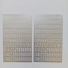 Lot of 4 Tim Holtz Alphanumeric Metallic Silver Black & White Sticker Sheets