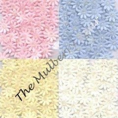 20 Assorted Mulberry Paper Flowers pastel Baby babies miniatures dolls Showers