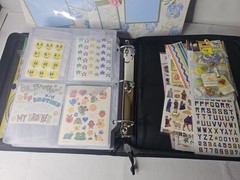 HUGE Creative Memories Binder, Sleeves, Stickers, & Paper Lot Binder #2