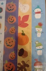 Hallmark Stickers Easter, Smiley Face,Fall, Snowman, Halloween,Valentine, St Pat
