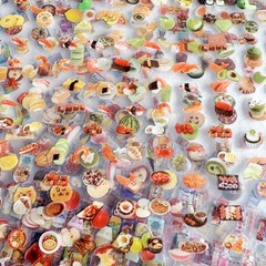 2000+ Mini Stickers Pack, 36 Sheets Tiny Food & Snack Stickers with Tweezer, …