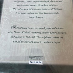 4 Packages Thomas Kincade Gold Caslon Alphabet Painter Of Light Sticker Sheets