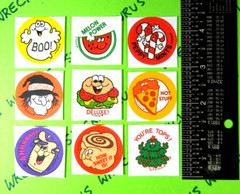 Holiday & Food Scented Trend Scratch & Sniff Retro Sticker Lot