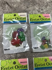 Eyelet Outlet Brads Lot of Christmas NEW 6 packs Card Making Scrapbooking