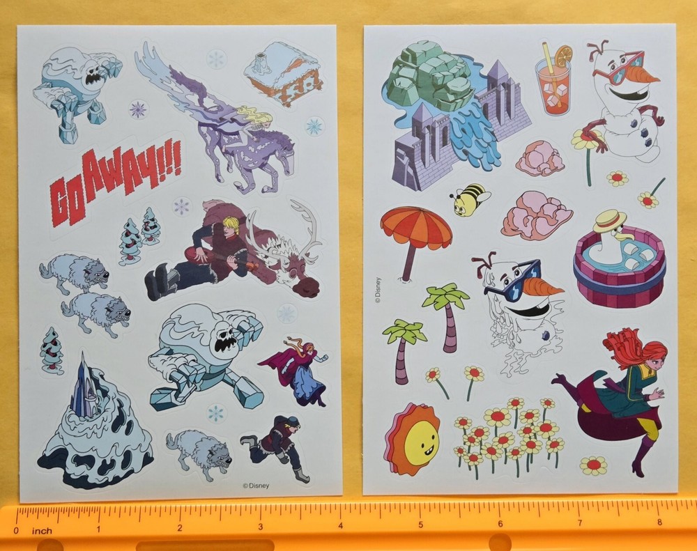 Disney Princess Frozen Sticker Sheet. Lot Of 2