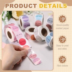 1500 Pcs Thank You Stickers – Cute Round Self-Adhesive Labels for Small Business