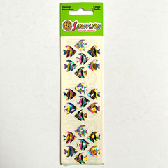 Sandylion Prismatic Tropical Fish Stickers Colorful Ocean 1 Sheet Sealed Vintage